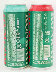 Konrad Empty Beer Cans 500ml Czech Republic 2025-2026 Bottom Open Set of 2 pcs.