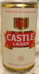 Castle Lager Beer Can – South Africa – Steel – 340 ml – 11.5 Oz @1970’s – Shiny