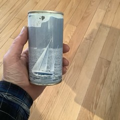 Cascade Draught beer can 1978 Sydney To Hobart real photo bottom opened KIALOA77