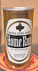 1967 BOTTOM OPENED HOME RUN MALT LIQUOR 10 OZ STEEL BEER CAN PUERTO RICO