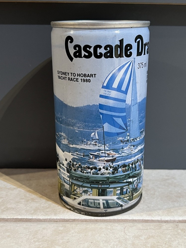 Vintage Cascade Draught 375ML Sydney To Hobart Yacht Race 1980 Steel Beer Can