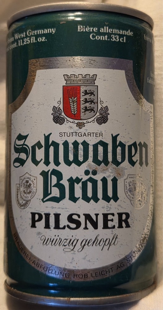 Schwaben Beer Can – Germany – Steel – .33l (11 1/4 Ounce) @1978