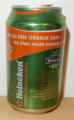 HEINEKEN Pilsener ORANJE FAN can from HOLLAND (33cl) Empty !!